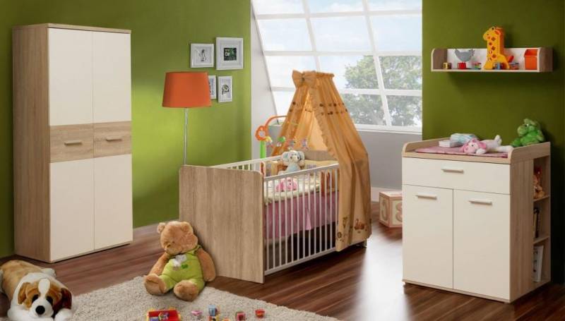 Babyzimmer Komplettset in Sonoma Eiche mit Absetzungen in weiß Babyzimmer Komplettset in Sonoma Eiche mit Absetzungen in weiß von Forte