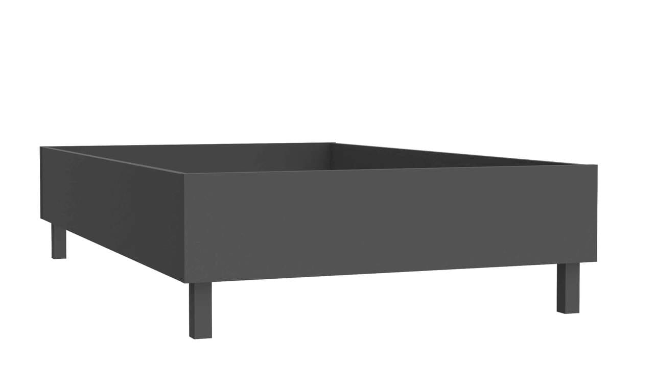 Bett Jugendbett CLARITUDO 120 x 200 cm Optik: Dunkelgrau, von Forte Bett Jugendbett CLARITUDO 120 x 200 cm Optik: Dunkelgrau, von Forte von Forte