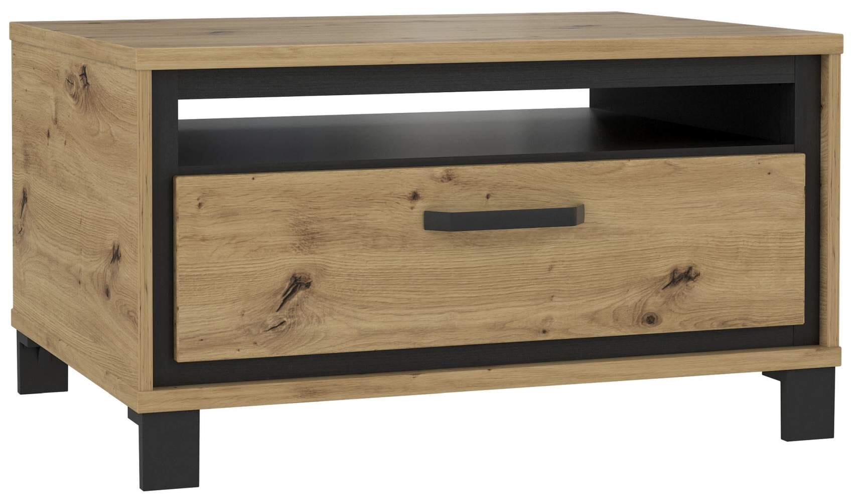 Couchtisch TRONDHEIM mit Schublade Artisan Eiche / Schwarzeiche Optik von Forte