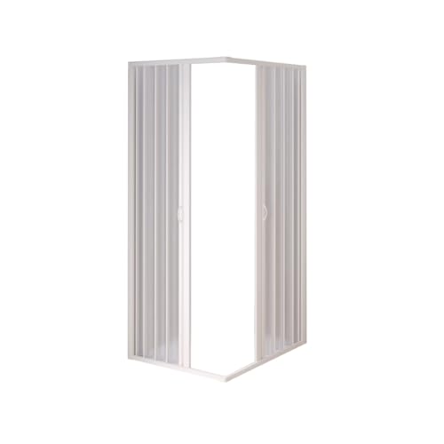 Forte: Nova Eck-Duschkabine aus PVC, Antikalk, reduzierbar, stoßfest und UV-beständig, Komplettset, 110 x 110 x 185 cm, Weiß Forte: Nova Eck-Duschkabine aus PVC, Antikalk, reduzierbar, stoßfest und UV-beständig, Komplettset, 110 x 110 x 185 cm, Weiß von Forte