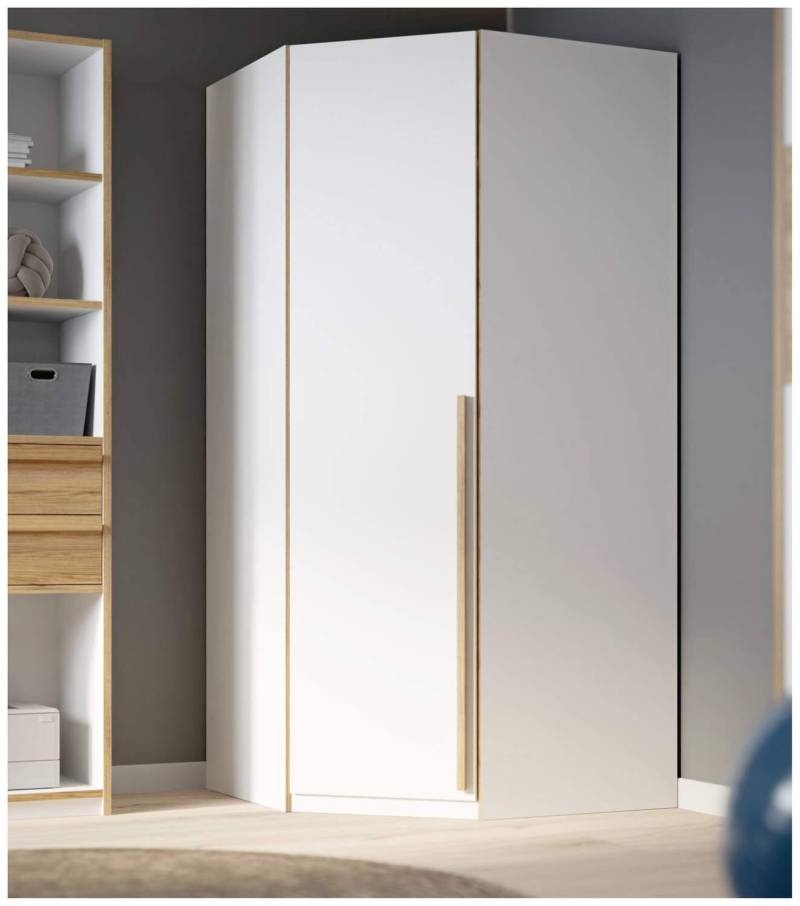 Eckschrank Kleiderschrank S-ROOM in Weiß und Catania Eiche von Forte von Forte