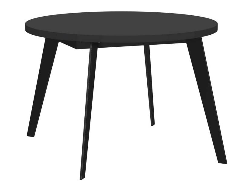 Esstisch Ausziehtisch TABLE ROUND 110 - 155 cm Schwarz matt, von Forte von Forte