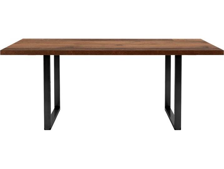 Esstisch FORTE, beige (old wood vintage, schwarz), B:180cm H:74,1cm T:90cm, Tische, Breite 180 cm von Forte