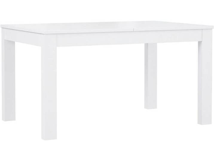 Esstisch FORTE Attention , weiß (weiß, weiß hochglanz, weiß, weiß, weiß hochglanz), B:140cm H:76cm T:90cm, Tische, Esstisch, groß ausziehbar, Einlegeplatte innenliegend von Forte