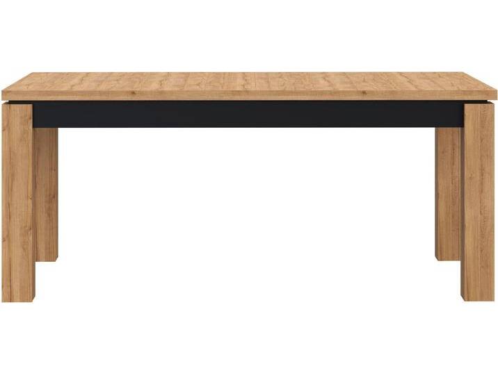 Esstisch FORTE Kaszimiro , braun (waterford eiche, schwarz, waterford eiche), B:180,4cm H:78,2cm T:90,4cm, Tische von Forte