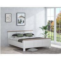 FORTE Bettgestell "Iloppa, klassischer Landhausstil, Belastbarkeit 220 KG", (Liegefläche 180x200cm), rustikaler Look von Forte