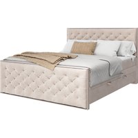 FORTE Boxspringbett "Lanciano Max inkl. zwei Bettkästen und Kaltschaum Topper", und einer 7-Zonen-Tonnentaschenfederkernmatratze H2/H3 von Forte