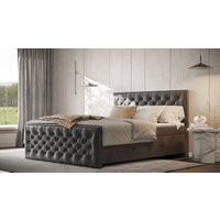 FORTE Boxspringbett "Lanciano Max inkl. zwei Bettkästen und Kaltschaum Topper", und einer 7-Zonen-Tonnentaschenfederkernmatratze H2/H3 von Forte