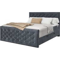 FORTE Boxspringbett "Lanciano Max inkl. zwei Bettkästen und Kaltschaum Topper", und einer 7-Zonen-Tonnentaschenfederkernmatratze H2/H3 von Forte