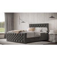 FORTE Boxspringbett "Lanciano Max inkl. zwei Bettkästen und Kaltschaum Topper", und einer 7-Zonen-Tonnentaschenfederkernmatratze H2/H3 von Forte