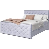 FORTE Boxspringbett "Lanciano Max inkl. zwei Bettkästen und Kaltschaum Topper", und einer 7-Zonen-Tonnentaschenfederkernmatratze H2/H3 von Forte