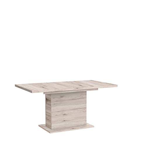 FORTE Calpe Esstisch mit Synchronauszug und einer innenliegenden Einlage, Holzwerkstoff, Sandeiche, 160 x 90 x 76.59 cm FORTE Calpe Esstisch mit Synchronauszug und einer innenliegenden Einlage, Holzwerkstoff, Sandeiche, 160 x 90 x 76.59 cm von Forte