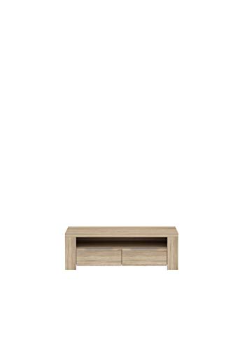 FORTE Calpe TV-Unterschrank mit 2 Schubladen, Holzwerkstoff, Sonoma Eiche, 41 x 124 x 50 cm von Forte