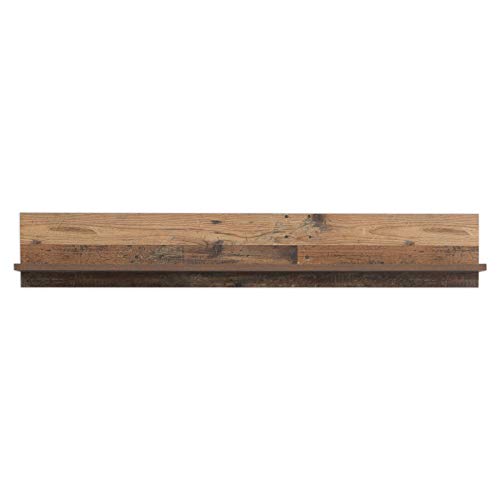 FORTE Clif Wandregal, Holzwerkstoff, Old – Wood Vintage/ Betonoptik Dunkelgrau, 160 x 25,6 x 21,9 cm von Forte