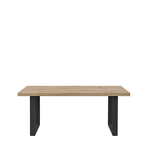 FORTE Coffee Tables Couchtisch, Holzwerkstoff, Artisan Eiche, 110X45X60 cm von Forte