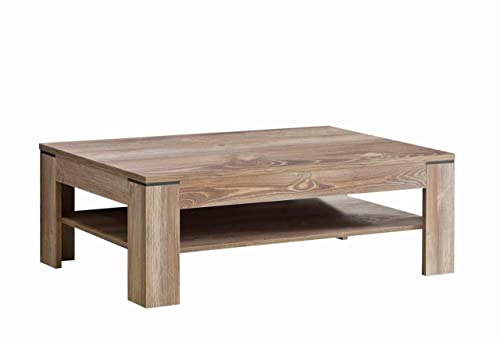 FORTE Note Couchtisch mit 1 Ablage ,Holzwerkstoff, Picea Kiefer, 120 x 43 x 75 cm von Forte