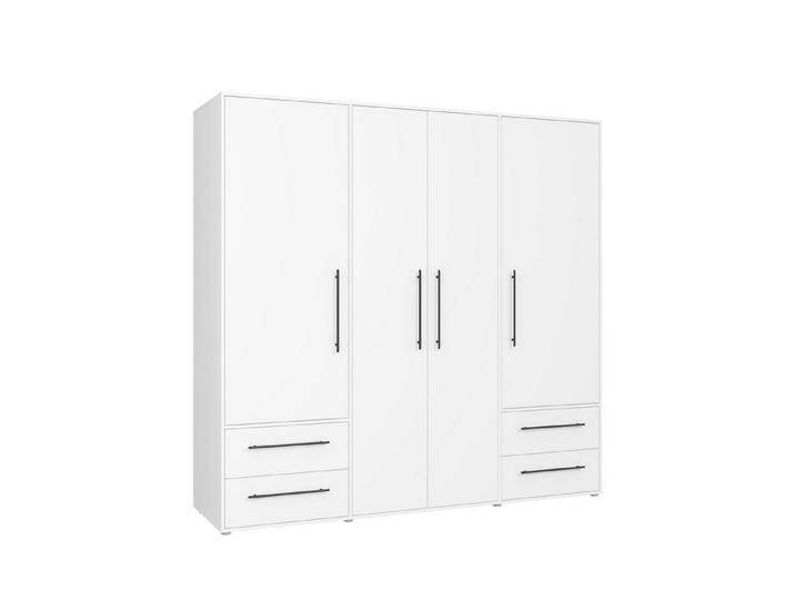 FORTE Drehtürenschrank in weiß - 205,9x200,1x58,8cm (BxHxT), weiß von Forte