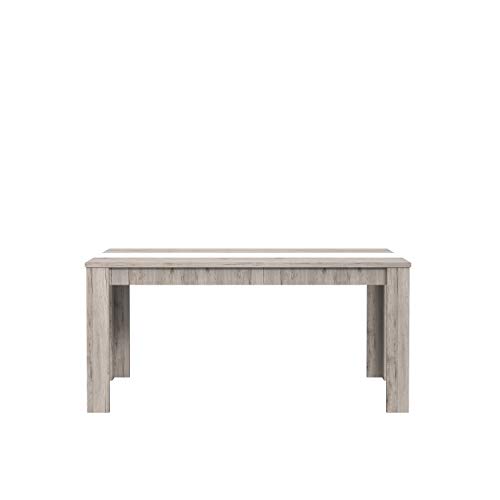 FORTE Dining Tables Esstisch, Holzwerkstoff, Betonoptik Lichtgrau, 90 x 160 x 74,7 cm von Forte