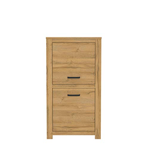 FORTE Havanna Kommode mit 2 Türen, Holzwerkstoff, Alteiche, 77 x 143,7 x 42,2 cm von Forte