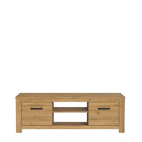 FORTE Havanna TV-Unterschrank mit 2 Türen, Holzwerkstoff, Alteiche, 54 x 161 x 42 cm von Forte