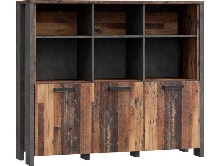 FORTE Highboard Clif, Höhe ca. 118 cm, braun grau FORTE Highboard Clif, Höhe ca. 118 cm, braun grau von Forte