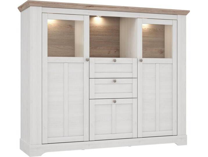FORTE Highboard Iloppa, Höhe ca. 136 cm, weiß von Forte