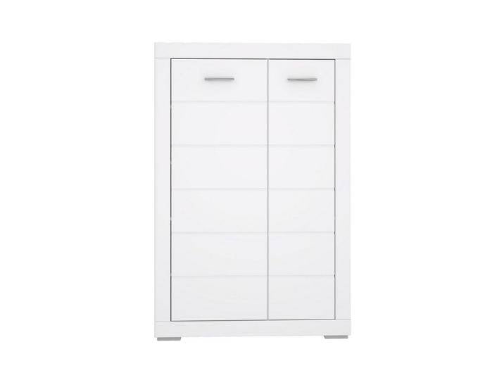 FORTE Hochkommode 2 Türen, 10 Fächer, in weiß - 101x153,6x41,4cm (BxHxT), weiß von Forte