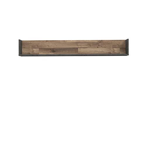FORTE Hud Wandregal, Holzwerkstoff, Stabeiche / Betonoptik Dunkelgrau, 170 x 25,6 x 21,9 cm von Forte