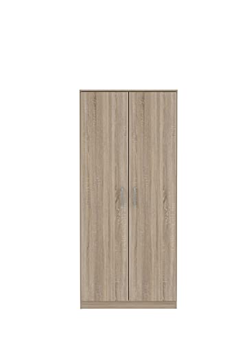 FORTE Niko Kleiderschrank mit 2 Türen, Holzwerkstoff, Sonoma Eiche , 82 x 185 x 52,7 cm von Forte