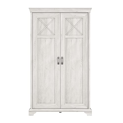 FORTE Kashmir Kleiderschrank mit 2 Türen, Holzwerkstoff, Pinie Weiß Dekor, 66,2 x 123 x 210,3 cm von Forte