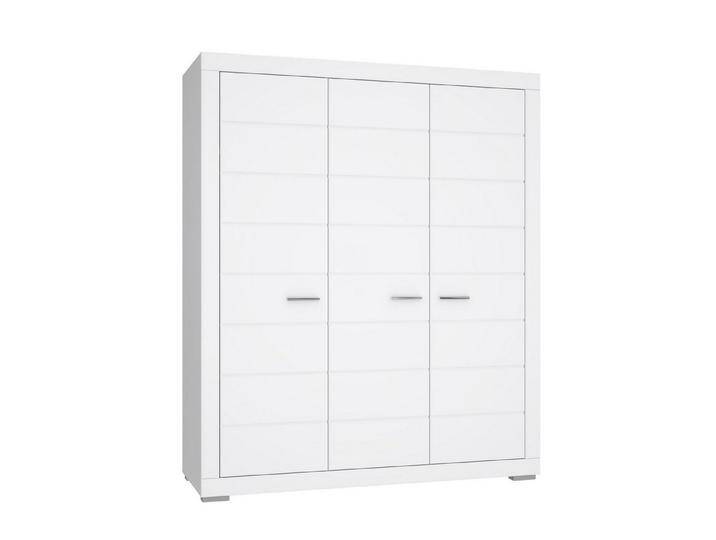 FORTE Kleiderschrank 3 Türen, 1 Stange, 7 Fächer, in weiß - 165,7x198,5x59,3cm (BxHxT), weiß von Forte