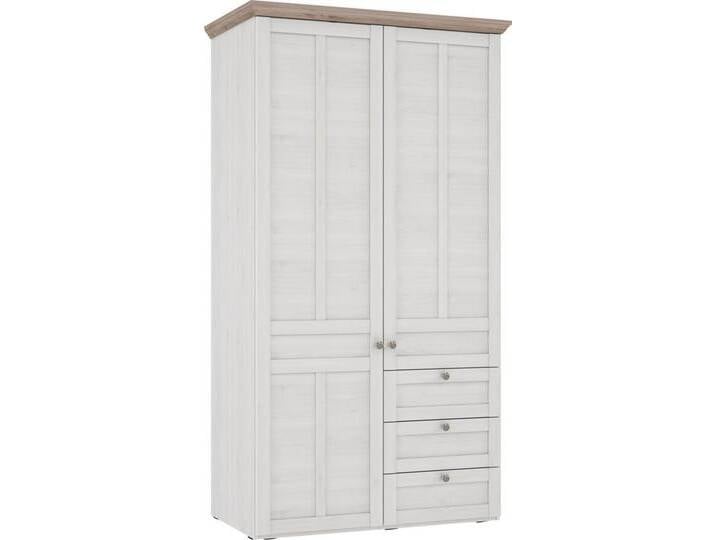 FORTE Kleiderschrank Iloppa, Schlafzimmerschrank im Landhausstil Maße: B/H/T ca. 105,3x192,6x57,3 cm, Schrank mit Spiegel, weiß FORTE Kleiderschrank Iloppa, Schlafzimmerschrank im Landhausstil Maße: B/H/T ca. 105,3x192,6x57,3 cm, Schrank mit Spiegel, weiß von Forte