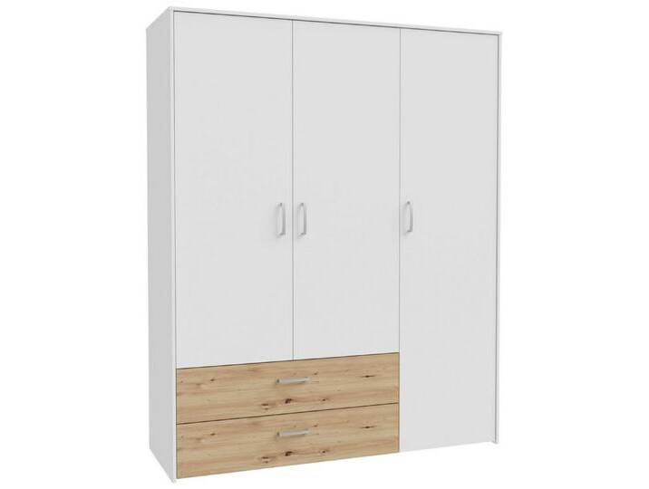 FORTE Kleiderschrank Kleiderschrank CULGOA 3 Türen in Weiß mit Artisan Eiche, weiß FORTE Kleiderschrank Kleiderschrank CULGOA 3 Türen in Weiß mit Artisan Eiche, weiß von Forte