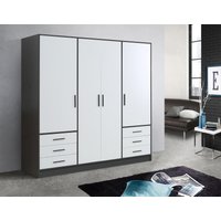FORTE Kleiderschrank "Jupiter, Made in Europe, mit Schubladen", (Maße (T/H): 60/200 cm), Stauraum, 2 Breiten, 4 Farben, Schubladen, variable Einlegeböden von Forte