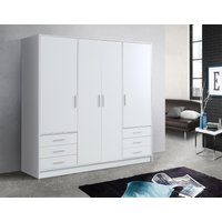 FORTE Kleiderschrank "Jupiter, Made in Europe, mit Schubladen", (Maße (T/H): 60/200 cm), Stauraum, 2 Breiten, 4 Farben, Schubladen, variable Einlegeböden von Forte