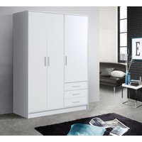 FORTE Kleiderschrank "Jupiter, Made in Europe, mit Schubladen", (Maße (T/H): 60/200 cm), Stauraum, 2 Breiten, 4 Farben, Schubladen, variable Einlegeböden von Forte