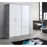 FORTE Kleiderschrank "Jupiter, Made in Europe, mit Schubladen", (Maße (T/H): 60/200 cm), Stauraum, 2 Breiten, 4 Farben, Schubladen, variable Einlegeböden von Forte