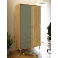 FORTE Kleiderschrank B/H/T ca. 94,5x185,6x52,2 cm, Salbei, Drehtürenschrank, Stauraum FORTE Kleiderschrank B/H/T ca. 94,5x185,6x52,2 cm, Salbei, Drehtürenschrank, Stauraum von Forte