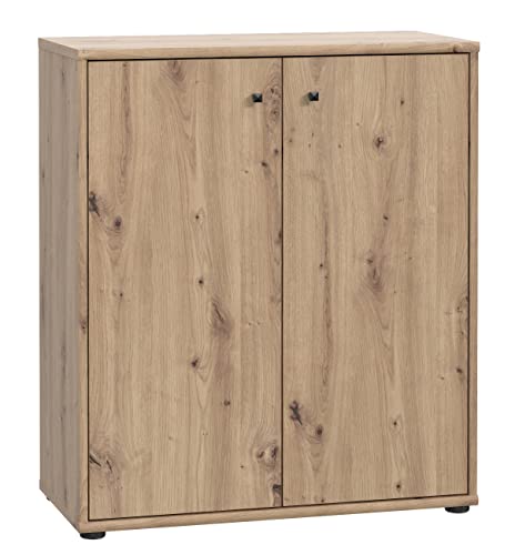 FORTE TEMPRA 2 Kommode mit 2 Türen, Holzwerkstoff, Artisan Eiche Dekor, (B x H x T) 73,7 x 85,5 x 34,8 cm von Forte