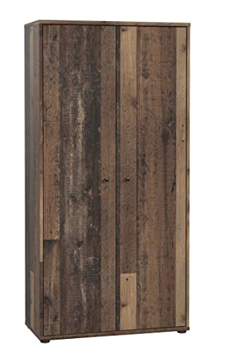 FORTE TEMPRA 2 Kommode mit 2 Türen, Holzwerkstoff, Old – Wood Vintage Dekor, (B x H x T) 73,7 x 149,5 x 34,8 cm von Forte