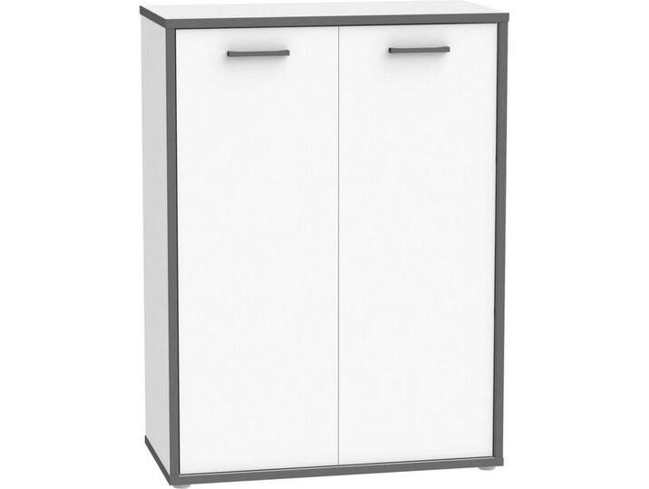 FORTE Kommode Keflav, Breite 84,5 cm, grau weiß, Weiß/ Uni Wolfram Grau von Forte
