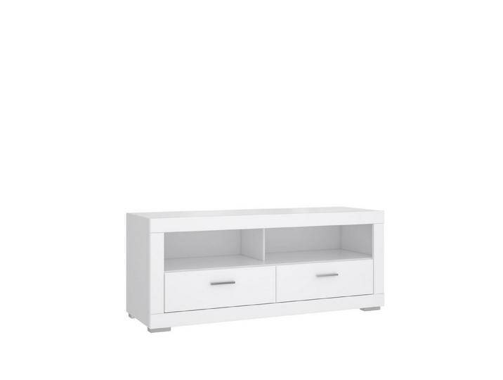 FORTE Lowboard 2 Schubladen, 2 Fächer, in weiß - 156x64x52,1cm (BxHxT), weiß von Forte