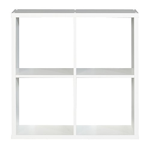 FORTE Mauro Regal 2x2 Fächer, Holzwerkstoff, Weiß, (B*H*T): 72,7 x 72,8 x 32,9 cm von Forte