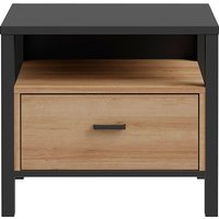 FORTE Nachtkommode "High Rock", mit schwarzem Metallgriff von Forte