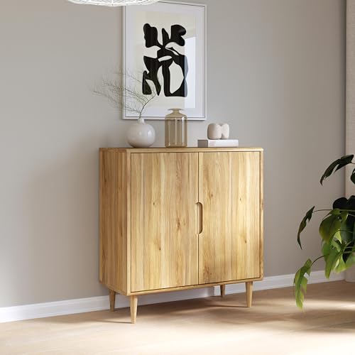 Forte Sherbrooke, einfache Montage Dank EasyKlix Kommode 90 100, Holzdekor: Mauvella Eiche, hohe Holzfüße, Sideboard 2 Türen, Mid Century Stil, 95 cm breit x 102 cm hoch x 43 cm tief Forte Sherbrooke, einfache Montage Dank EasyKlix Kommode 90 100, Holzdekor: Mauvella Eiche, hohe Holzfüße, Sideboard 2 Türen, Mid Century Stil, 95 cm breit x 102 cm hoch x 43 cm tief von Forte