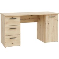 FORTE Schreibtisch "Neuss", mit 3 Schubladen & 1 Tür, funktional, Breite 138 cm von Forte