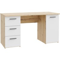 FORTE Schreibtisch "Neuss", mit 3 Schubladen & 1 Tür, funktional, Breite 138 cm von Forte