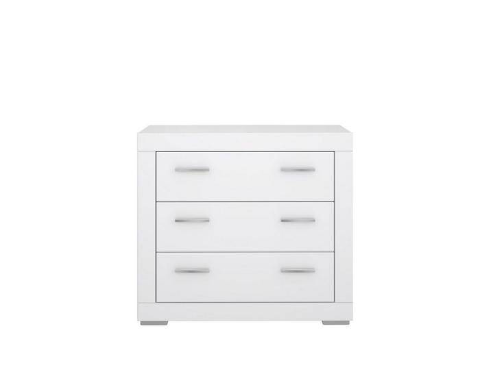 FORTE Schubkastenkommode 3 Schubladen, in weiß - 96x86,5x41,4cm (BxHxT), weiß von Forte