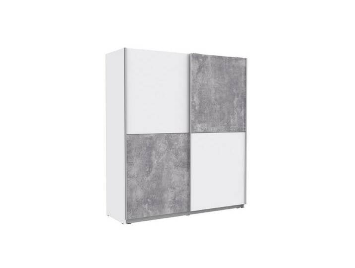 FORTE Schwebetürenschrank Schwebetürenschrank Winner in weiß und Beton 170 cm, weiß von Forte