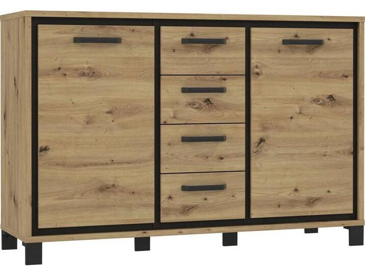 FORTE Sideboard Trondheim, Breite 138 cm, braun schwarz von Forte
